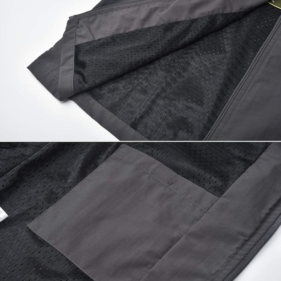 New Men Lightweight Vest Outdoor Leisure Vest with Pockets Windproof Jacket - Picture 3 of 7